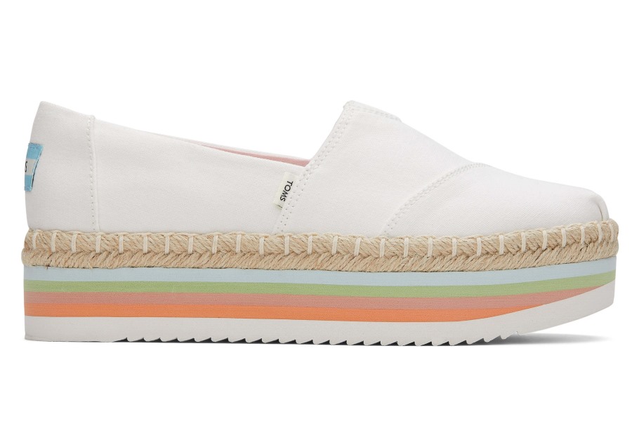 Toms Alpargata High Platform White