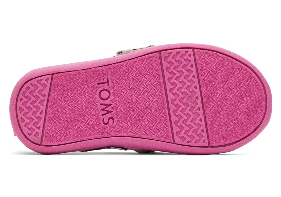 Toms Tiny Alpargata Panda Party Natural Birch