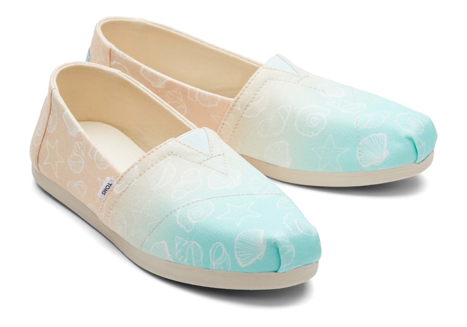 Toms Multi Ombre Alpargata Seashell Teal Ombre