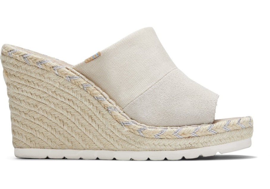 Toms Monica Mule Wedge Heel Natural