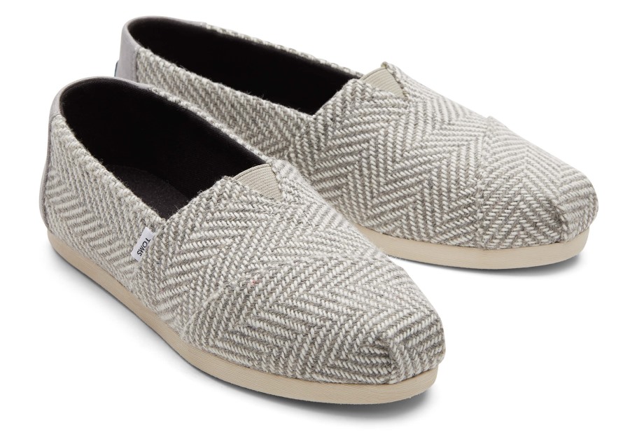 Toms Herringbone Alpargata Drizzle Grey