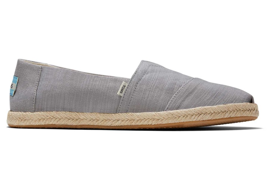 Toms Espadrille Alpargata Drizzle Grey Slubby