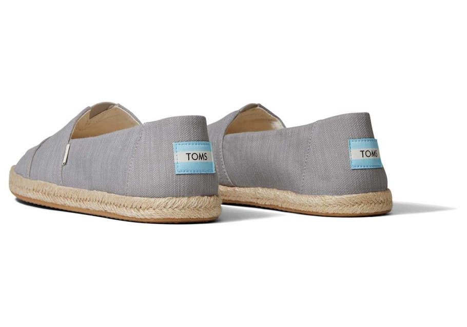 Toms Espadrille Alpargata Drizzle Grey Slubby