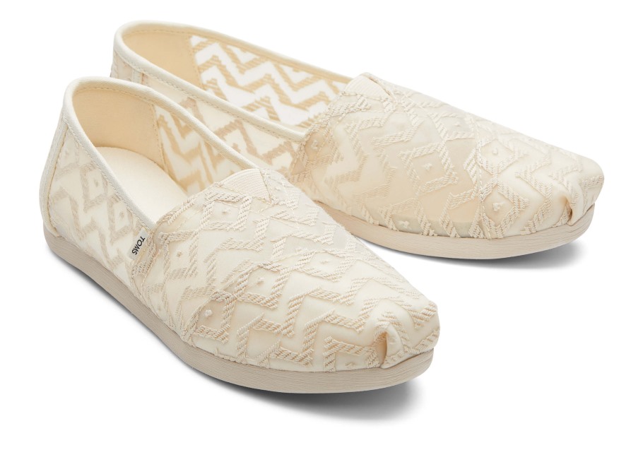 Toms Alpargata Chevron Lace Natural Chevron