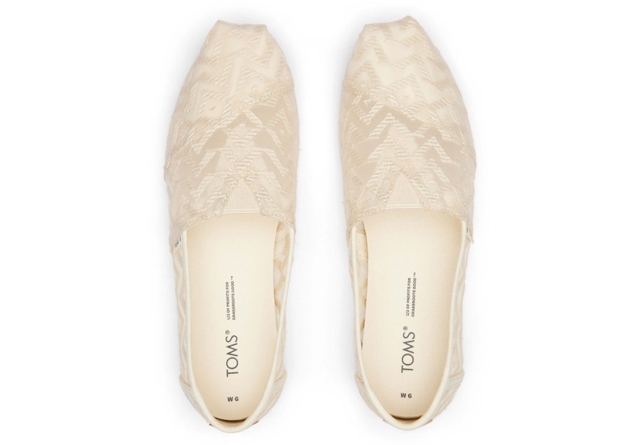 Toms Alpargata Chevron Lace Natural Chevron
