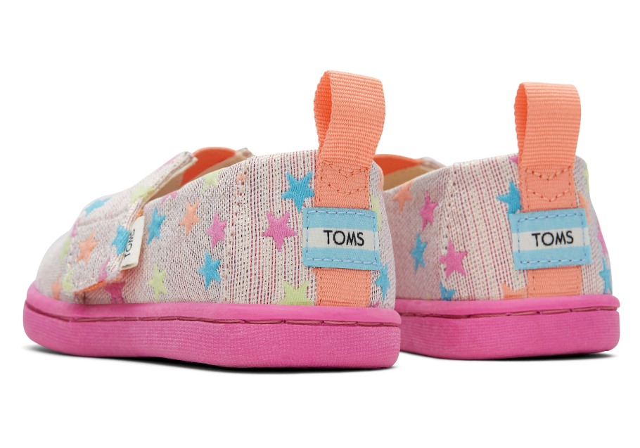 Toms Tiny Alpargata Glimmer Stars Coral Multi