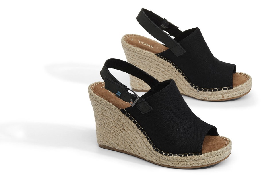 Toms Monica Wedge Heel Black
