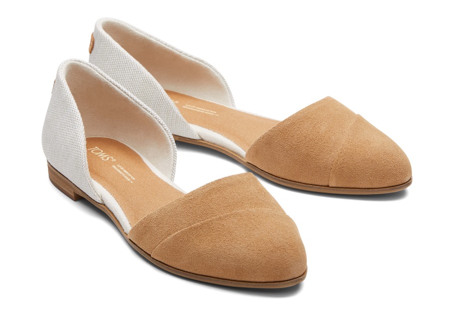Toms Jutti D'Orsay Flat Natural Brown