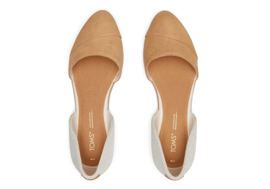 Toms Jutti D'Orsay Flat Natural Brown