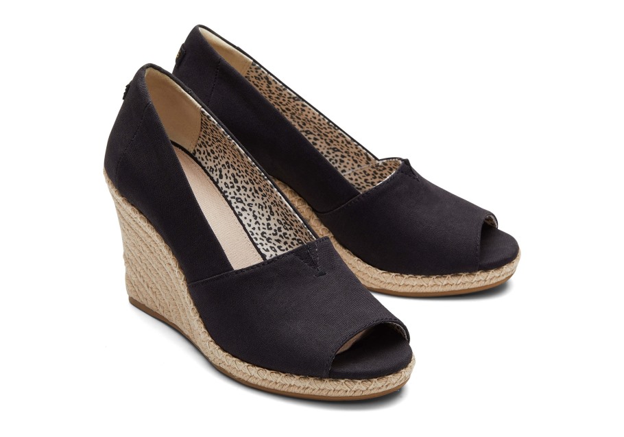 Toms Michelle Wedge Heel Black