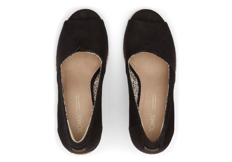 Toms Michelle Wedge Heel Black