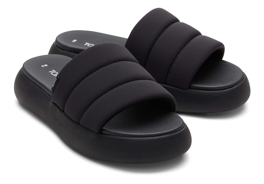 Toms Mallow Slide Repreve Black-Black