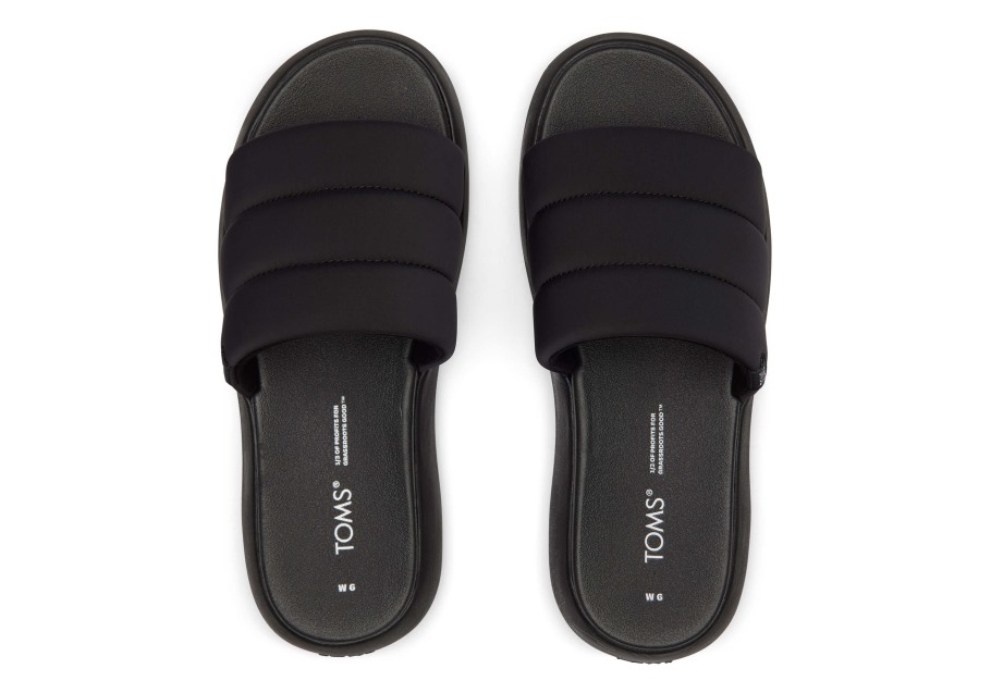 Toms Mallow Slide Repreve Black-Black