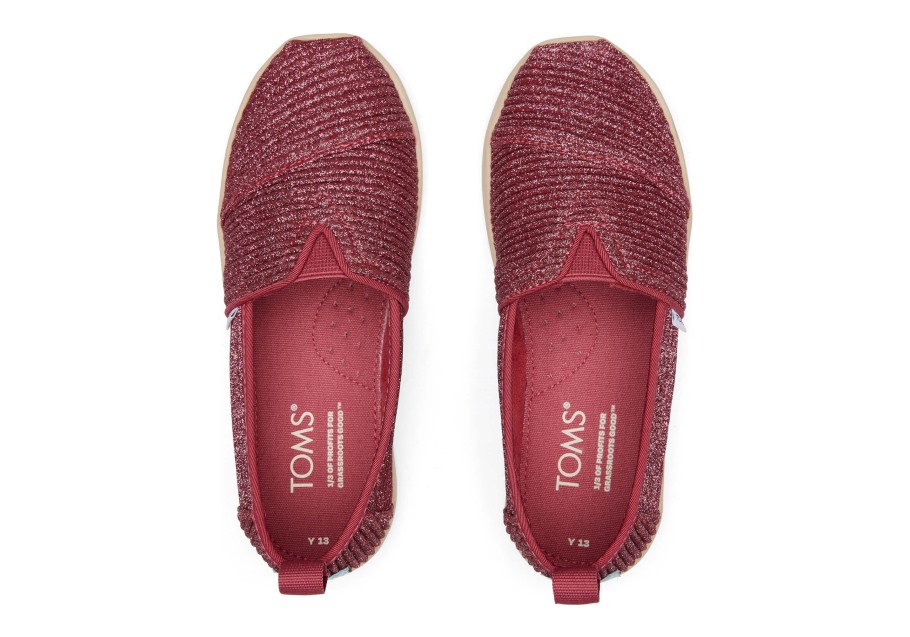 Toms Youth Alpargata Glimmer Dark Rose