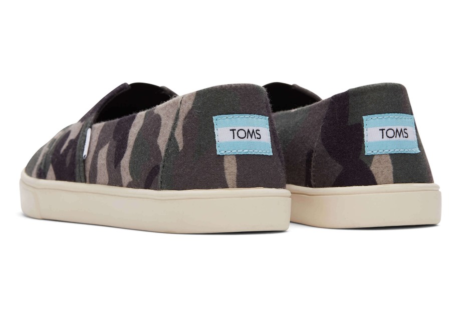 Toms Alpargata Cupsole Slip On Camo Felt