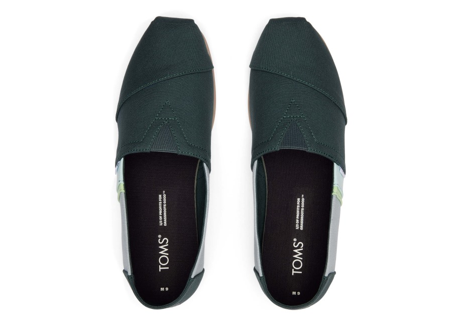 Toms Colourblock Alpargata Forest Green