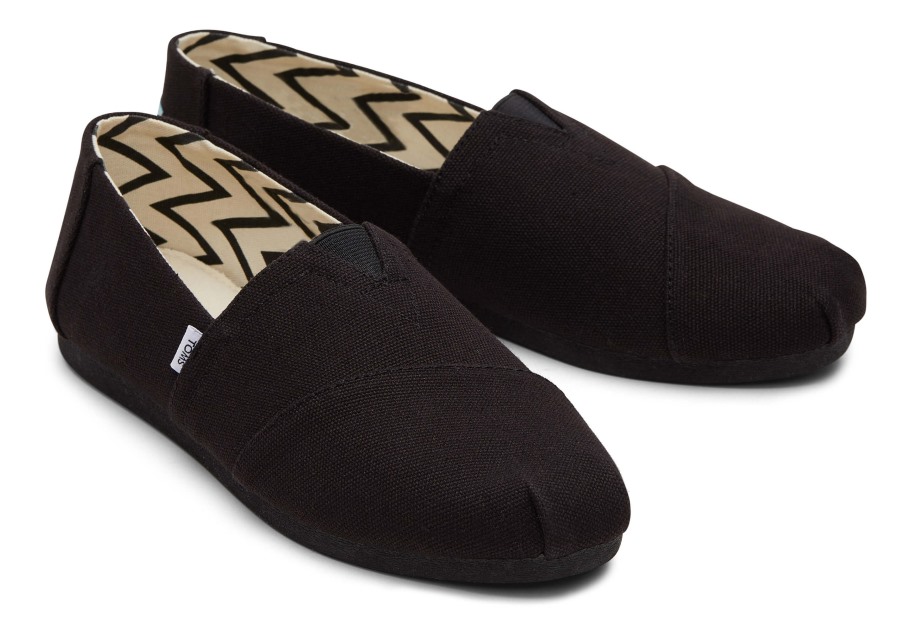 Toms Alpargata Canvas Wide Width Black-Black Wide