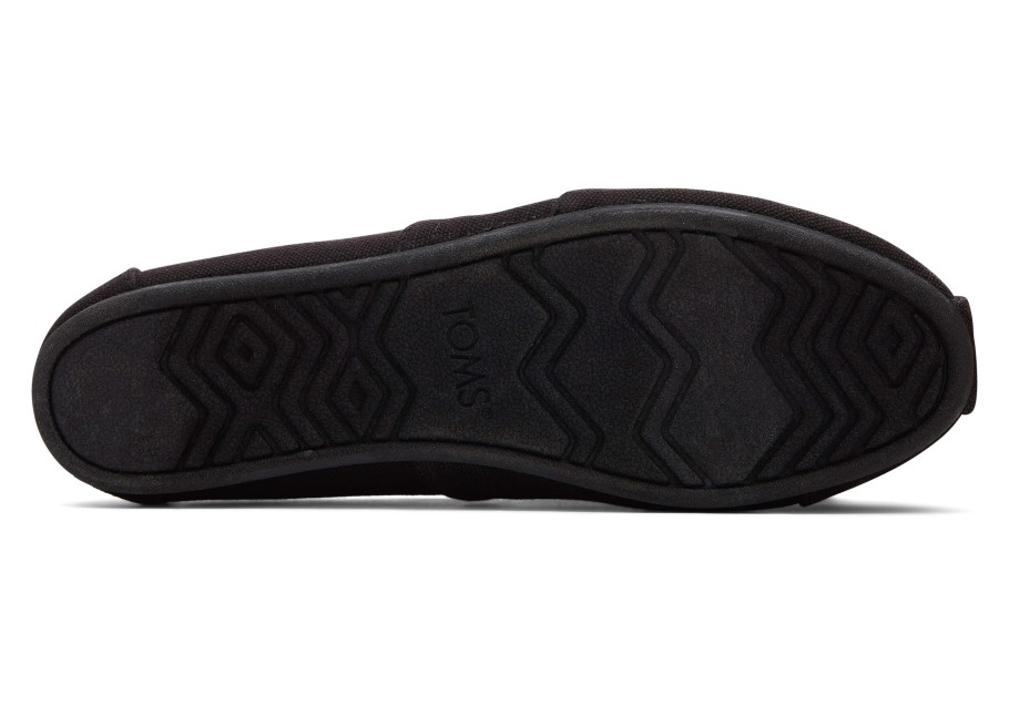 Toms Alpargata Canvas Wide Width Black-Black Wide