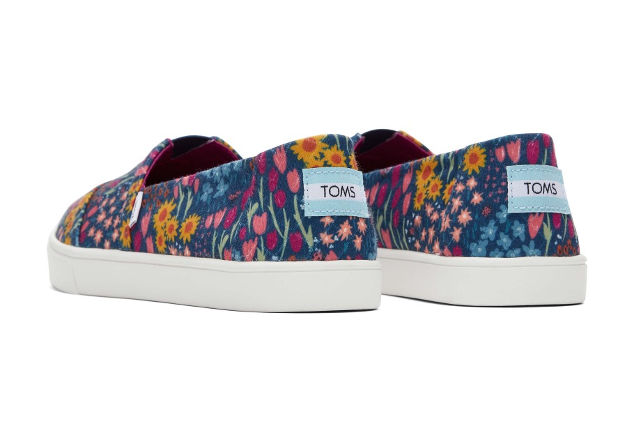 Toms Alpargata Cupsole Slip On Navy Floral