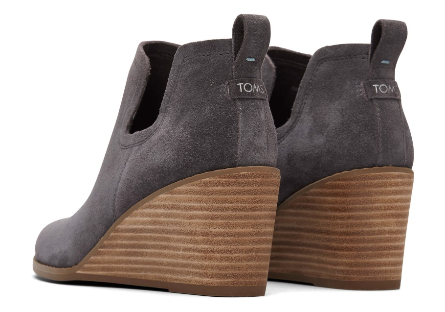 Toms Kallie Wedge Bootie Pavement Grey