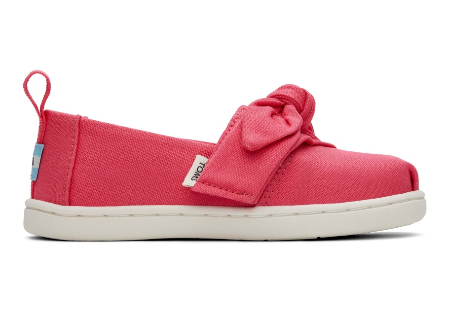 Toms Tiny Alpargata Bow Raspberry