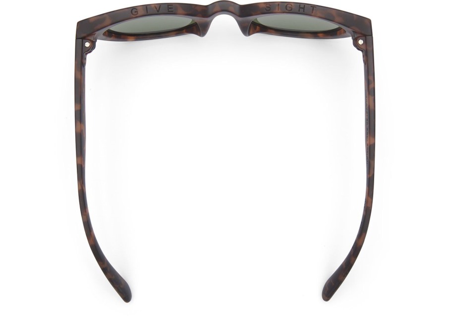 Toms Florentin Black Tortoise-Glass Bottle Green