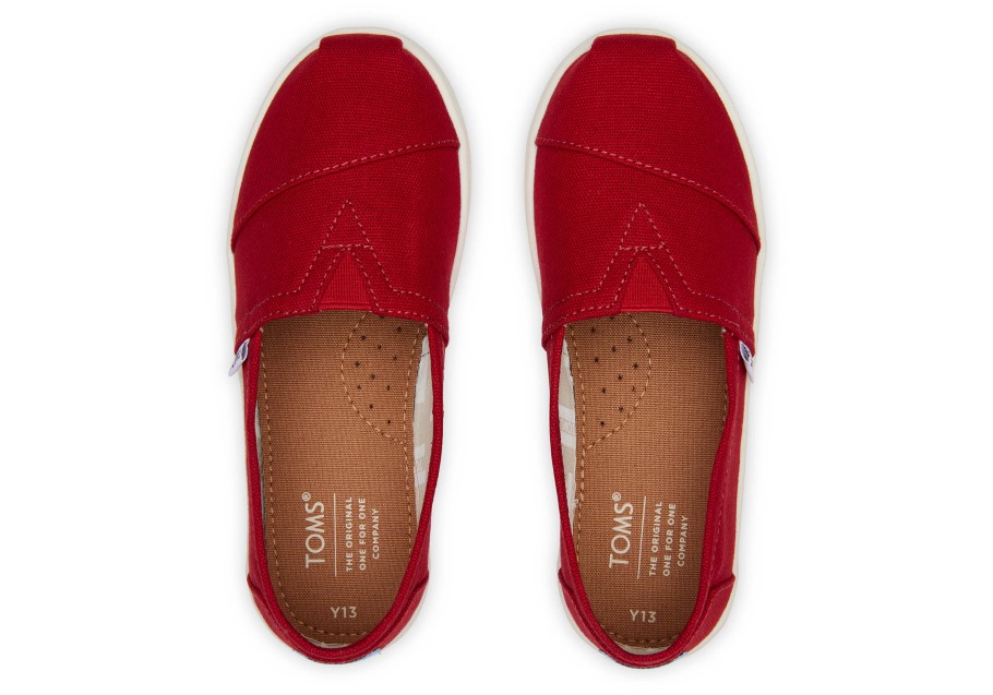 Toms Youth Alpargata Canvas Red