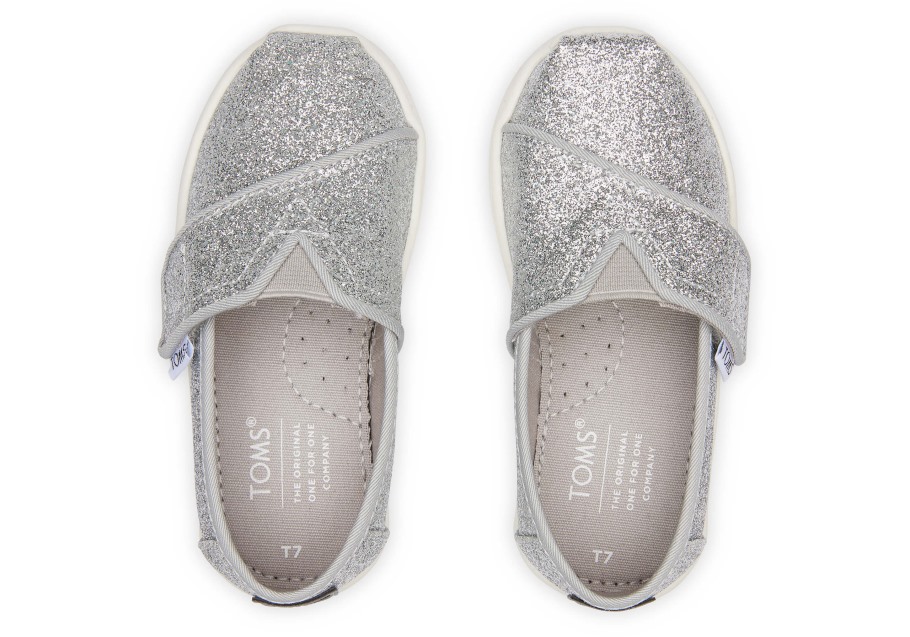 Toms Glitter Alpargata Silver Iridescent